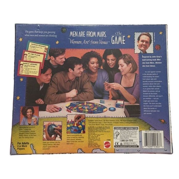 Men Are From Mars, Women Are From Venus The Game by Mattel 1998 41803 NWT - Picture 2 of 7